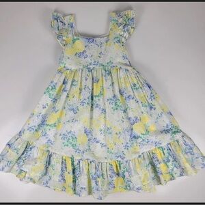 Janie and Jack White, Yellow and Blue Floral Ruffle Sundress